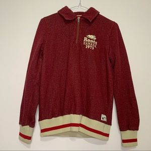 Roots Ultra Soft Fleece Quarter Zip Polo | Size S